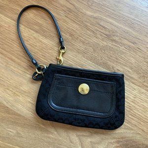 COACH Black Wristlet - Size 7" (bottom width) by 4 1/2"